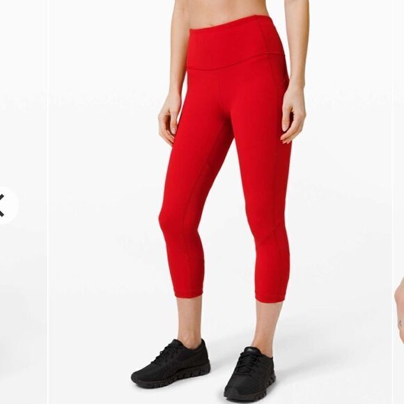 Lululemon pace rival high rise waist leggings 22” dark red 2 - Picture 2 of 10
